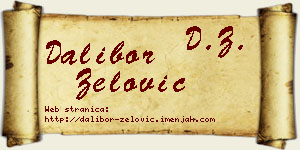 Dalibor Zelović vizit kartica